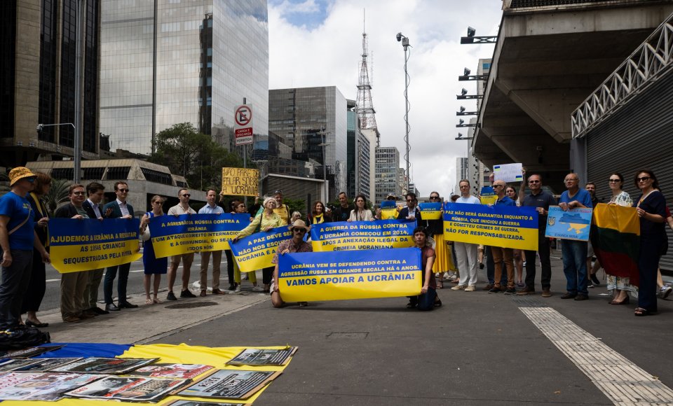 Evento de apoio à Ucrânia em São Paulo